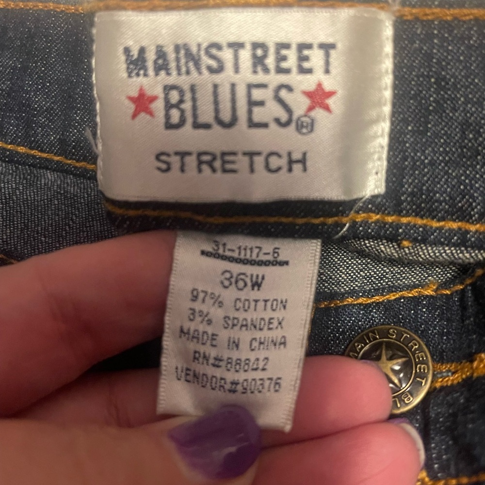 Main Street Blues Women's Stretch Jeans - Dark Blue